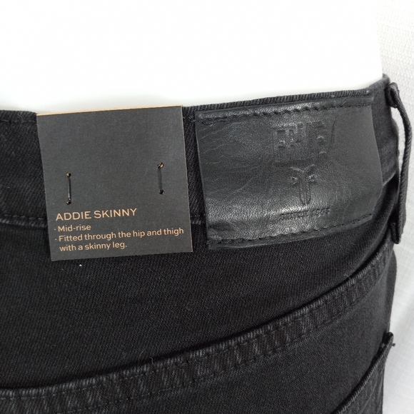 FRYE Addie Mid-Rise Skinny Dark Black Jeans - Picture 4 of 7